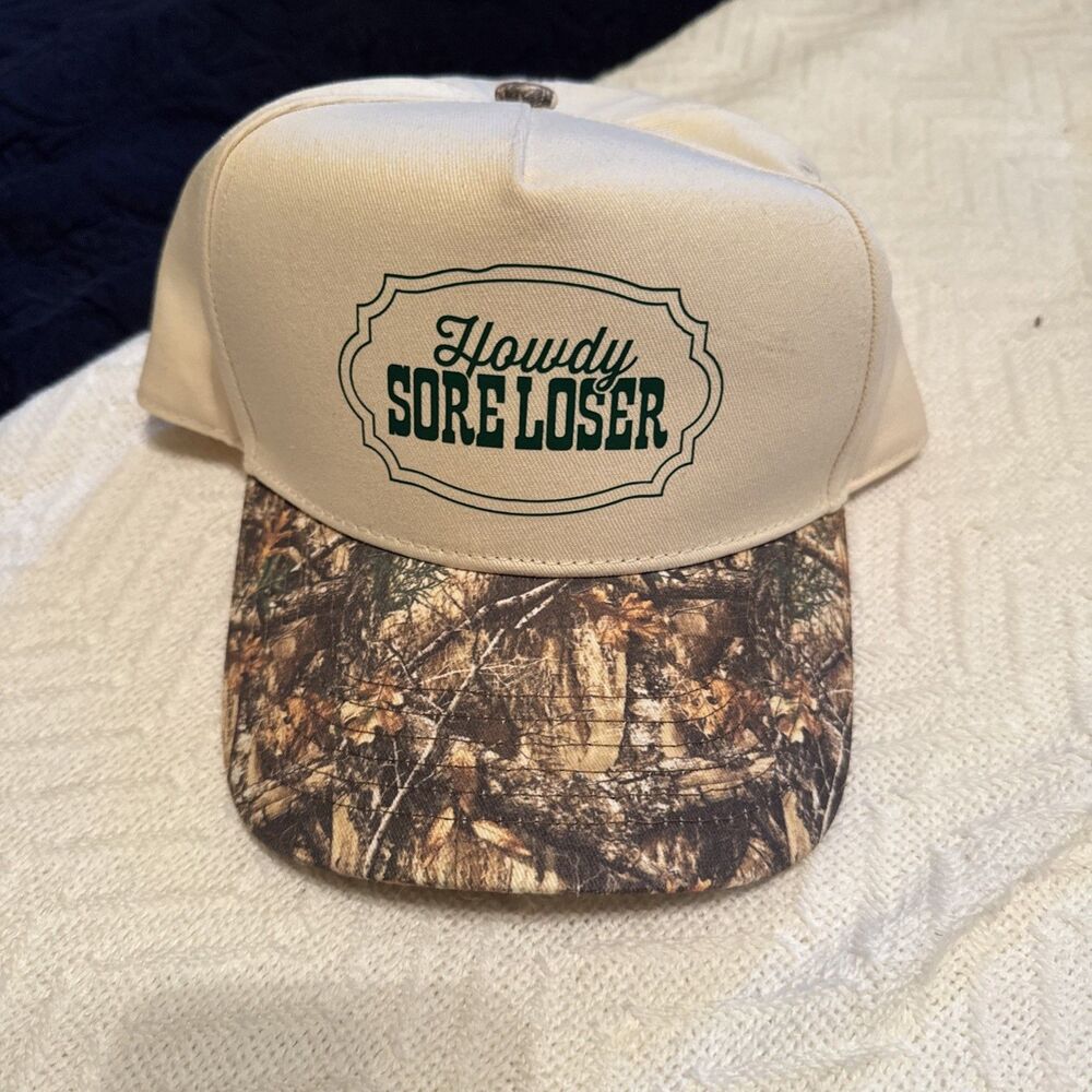 Howdy Sore Loser Trucker Snapback Hat - Camouflage Camo